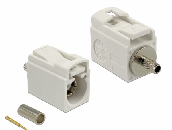 FAKRA B Buchse 21 mm (kurz) zum Crimpen, Delock® [89700]