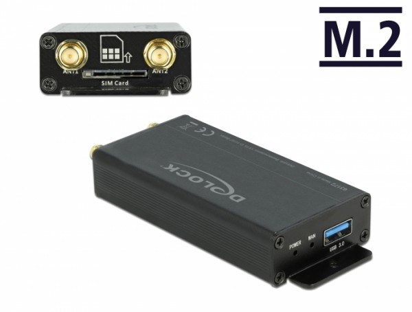 USB 3.0 Konverter für M.2 Key B Modul mit SIM Slot und Gehäuse , Delock® [63172]