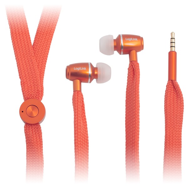Kopfhörer, stereo, In-Ear, orange, LogiLink®, [HS0027]