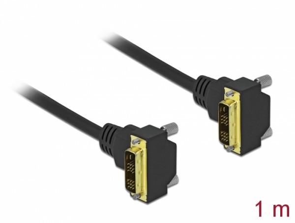 DVI Kabel 18+1 Stecker gewinkelt zu 18+1 Stecker gewinkelt 1 m, Delock® [85905]