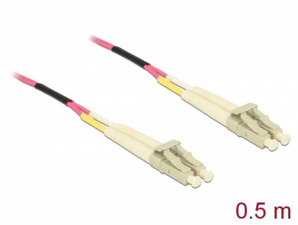 Kabel Lichtwellenleiter LC zu LC Multimode OM4 0,5 m, Delock® [86544]