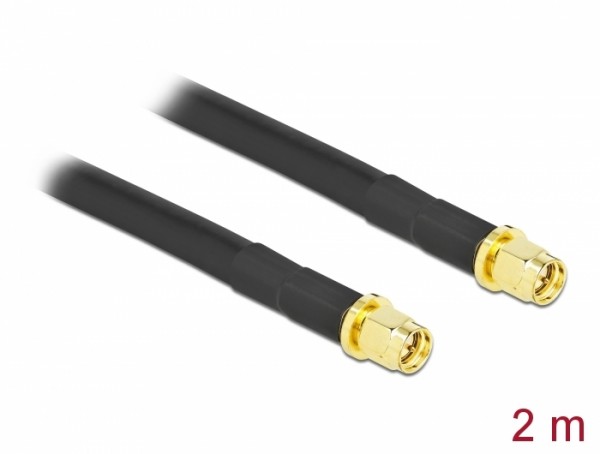 Antennenkabel SMA Stecker zu SMA Stecker LMR/CFD300 2 m low loss, Delock® [90450]