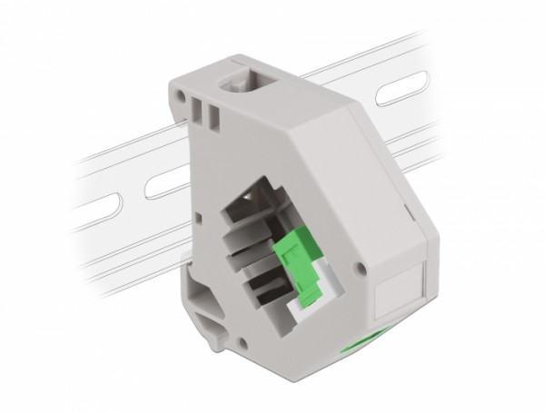 Hutschienenadapter mit Keystone SC Simplex Buchse zu SC Simplex Buchse grün, Delock® [87165]