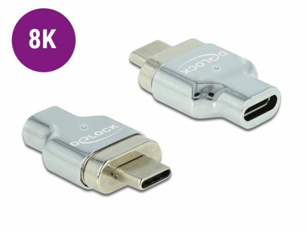 Thunderbolt™ 3 / USB Type-C™ (DP Alt Mode) 8K 30 Hz Magnet Adapter Stecker zu Buchse, Delock® [66433]