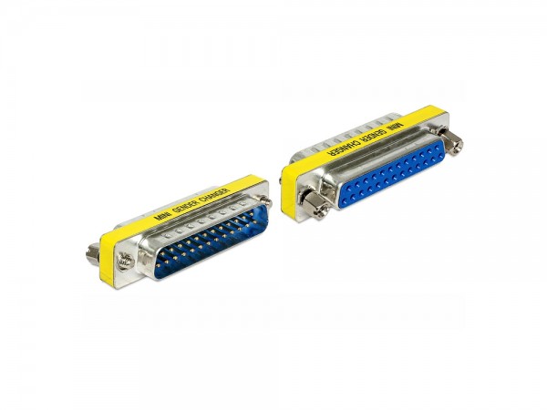 Adapter Sub-D 25 Pin Stecker an Sub-D 25 Pin Buchse, Portschoner, Delock® [65484]
