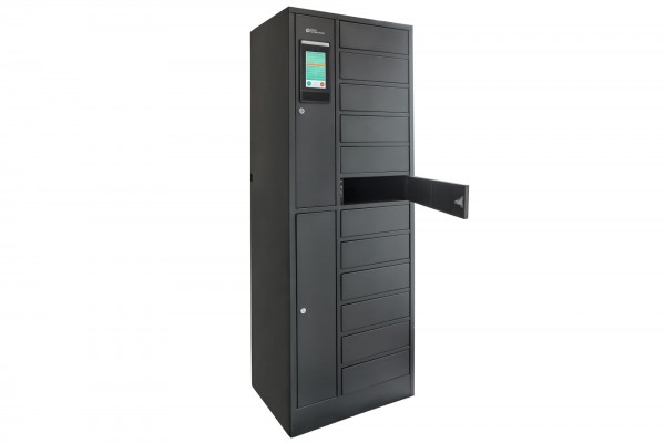 Ladespind / Ladeschrank mit 12x Schließfächern, 65W USB-C™ + 15W USB-A Ports