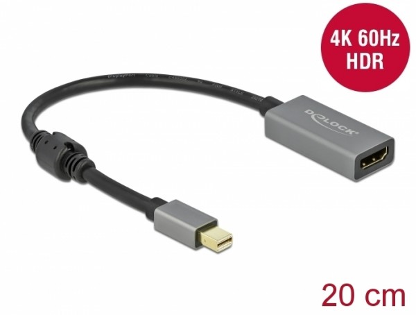 Aktiver mini DisplayPort 1.4 zu HDMI Adapter 4K 60 Hz (HDR), Delock® [66570]