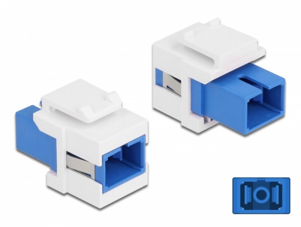 Keystone Modul SC Simplex Buchse zu SC Simplex Buchse blau / weiß, Delock® [86714]