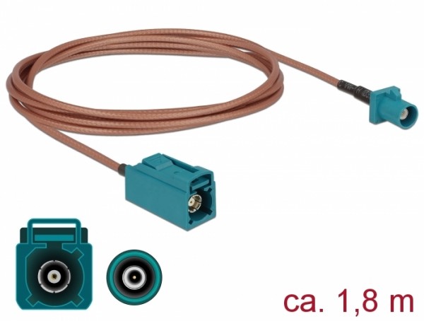 Antennenkabel FAKRA Z Stecker an FAKRA Z Buchse RG-316 1,8 m, Delock® [89659]