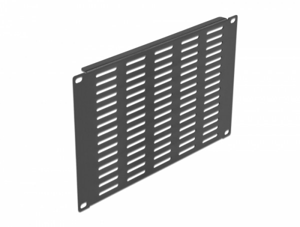 10" Netzwerkschrank Panel mit Lüftungsschlitzen horizontal 4 HE schwarz, Delock® [66842]