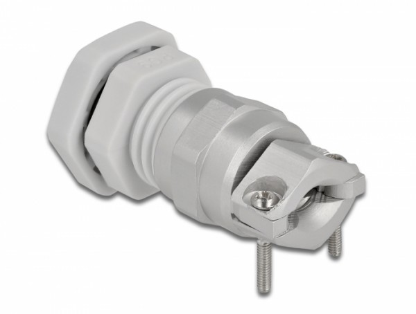 Kabelverschraubung PG9 mit Zugentlastung und Biegeschutz grau, Delock® [60352]