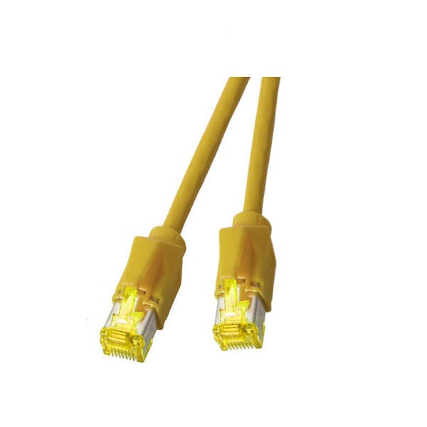 Cat. 6a, RJ45 Patchkabel HRS TM31 S/FTP Dätwyler 1200MHz 0,5m gelb