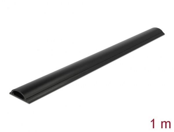 Kabelkanal selbstklebend 50 x 12 mm - Länge 1 m schwarz, Delock® [20710]