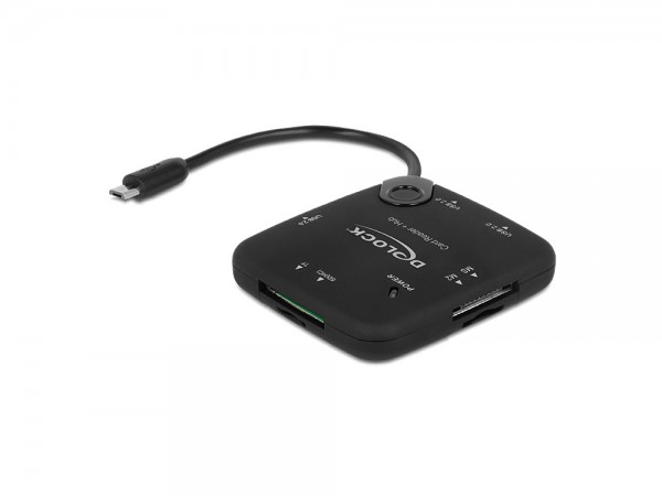 Card Reader Micro USB OTG + 3 Port USB Hub, Delock® [65529]
