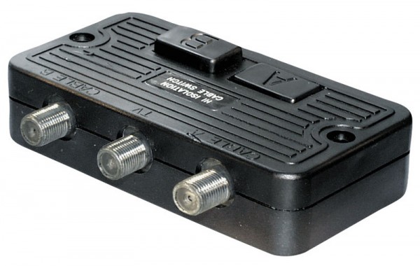 Umschalter für BK- und SAT-Anlagen F-Buchse auf 2x F-Buchse