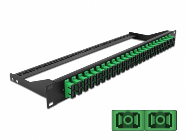 19? LWL Patchpanel 24 Port SC Duplex grün, Delock® [43393]