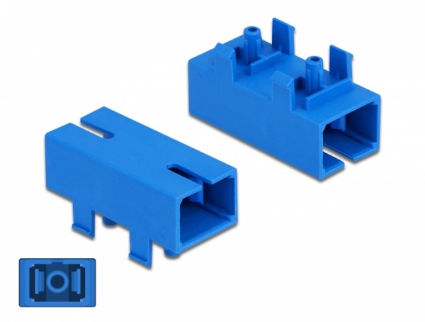 LWL Kupplung für PCB SC Simplex Buchse zu SC Simplex Buchse Singlemode blau, Delock® [86943]