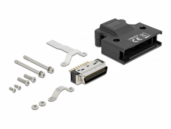 MDR Stecker 36 Pin Lötanschluss mit Gehäuse, Delock® [66624]