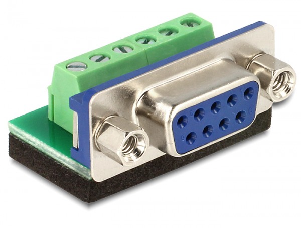 Adapter Sub-D 9 Pin Buchse an 6 Pin Terminalblock, Delock® [65498]