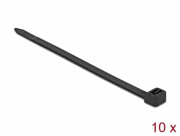 Kabelbinder L 500 x B 8,8 mm 10 Stück schwarz, Delock® [18989]