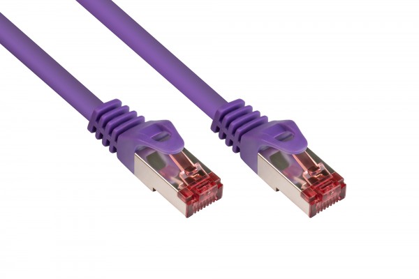 RNS® Patchkabel mit Rastnasenschutz, Cat. 6, S/FTP, PiMF, PVC, 250MHz, violett, 40m, Good Connections®