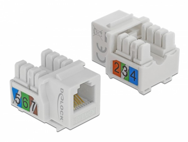 Keystone Modul RJ12 Buchse > LSA Cat.3 UTP weiß, Delock® [86498]