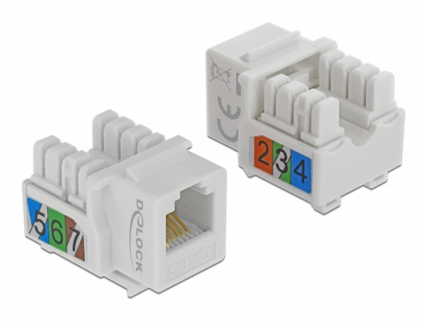 Keystone Modul RJ12 Buchse > LSA Cat.3 UTP weiß, Delock® [86498]