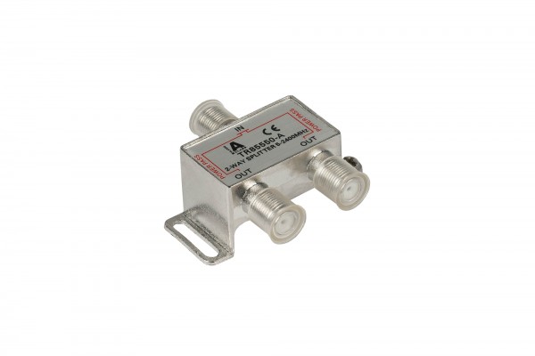 SAT Stammverteiler mit F-Connectoren 2-fach 5-2250 MHz