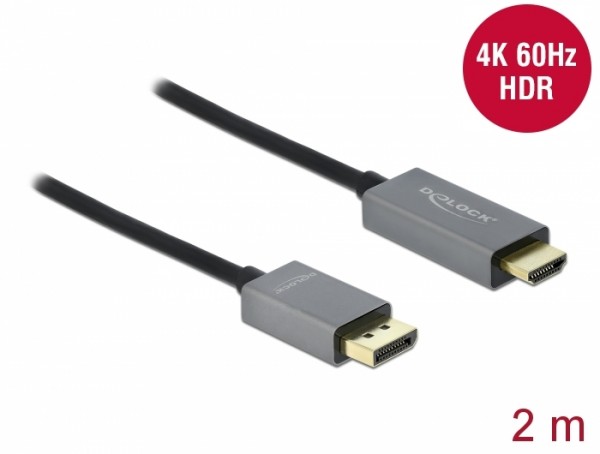 Aktives DisplayPort 1.4 zu HDMI Kabel 4K 60 Hz (HDR) 2 m, Delock® [85929]