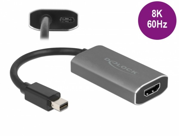 Aktiver mini DisplayPort 1.4 zu HDMI Adapter 8K mit HDR Funktion, Delock® [63200]