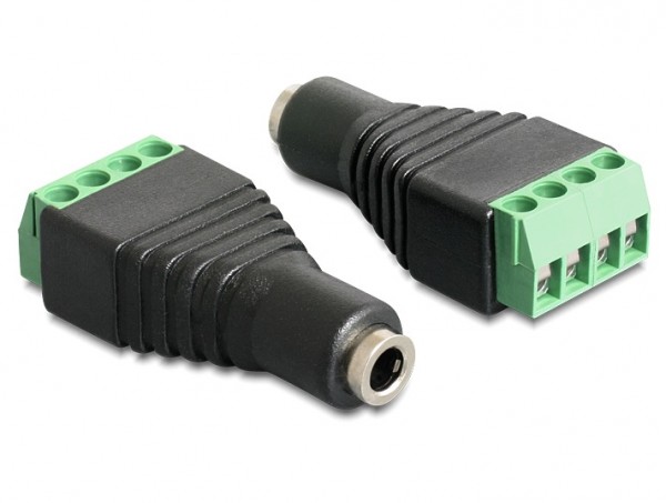 Adapter Klinke Buchse 3,5 mm an Terminalblock 4 Pin, Delock® [65457]