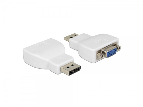 Adapter Displayport 1.1 Stecker an VGA Buchse, weiß, Delock® [65568]