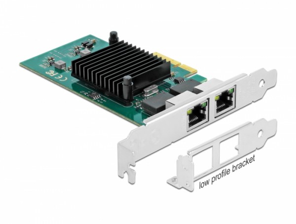 PCI Express x4 Karte 2 x RJ45 Gigabit LAN i82576, Delock® [89021]