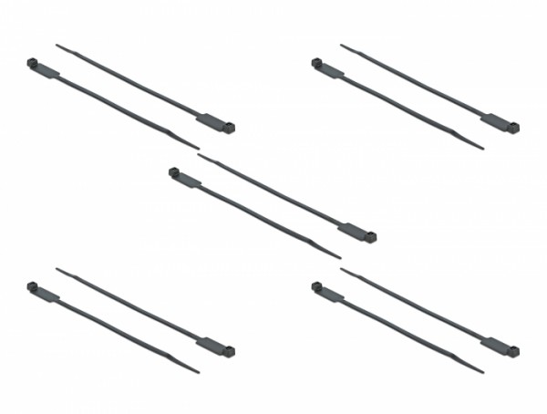 Kabelbinder mit Beschriftungsfeld L 270 x B 4,8 mm schwarz 10 Stück, Delock® [18961]