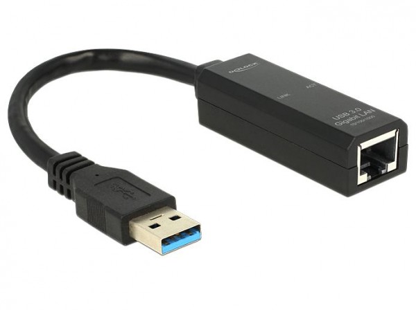Adapter USB 3.0 an 1 x Gigabit Lan RJ45 10/100/1000 Mb/s, Delock® [62616]