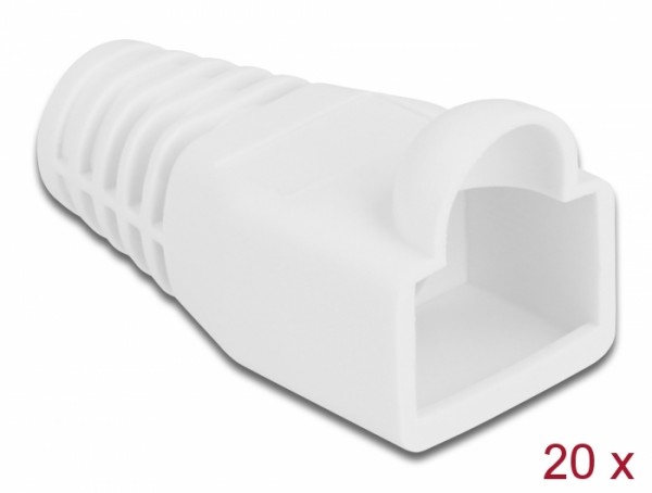 Knickschutztülle für RJ45 Stecker weiß 20 Stück, Delock® [86724]