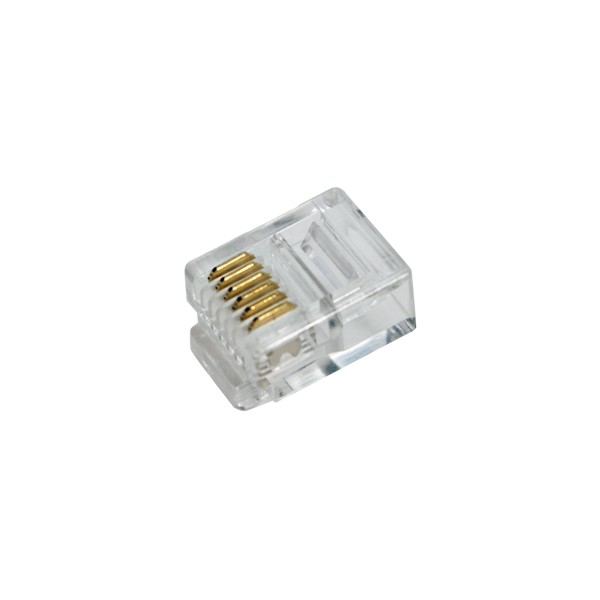 LogiLink® RJ12 Modularstecker, ungeschirmt, 100er [MP0019]