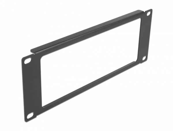 10? Netzwerkschrank Panel mit Öffnung 2 HE schwarz, Delock® [66673]