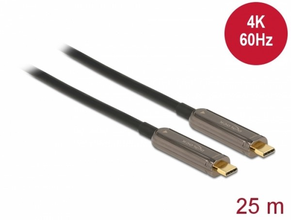 Aktives Optisches USB-C™ Video Kabel 4K 60 Hz 25 m, Delock® [84126]