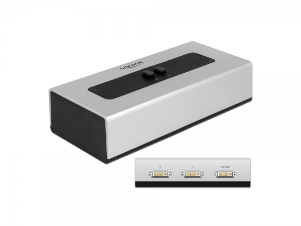 Umschalter DVI 2 Port, manuell bidirektional, Delock® [87664]