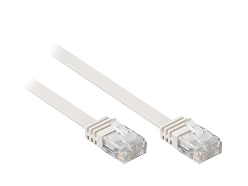 Patchkabel, Cat. 6, U/UTP, FLACHKABEL, grau, 0,25m, Good Connections®
