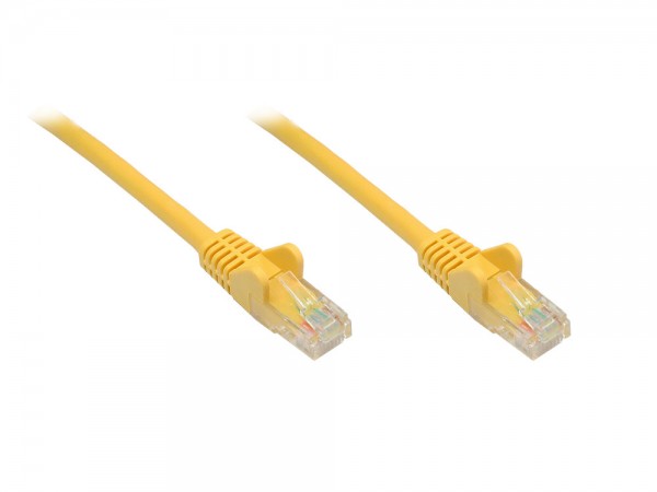 Patchkabel, Cat. 6, U/UTP, gelb, 0,25m, Good Connections®