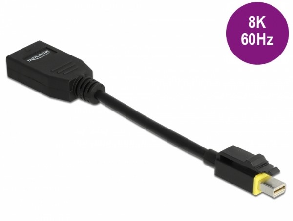Mini DisplayPort 1.4 an DisplayPort Adapter mit Einrastfunktion 8K 60 Hz, Delock® [65978]