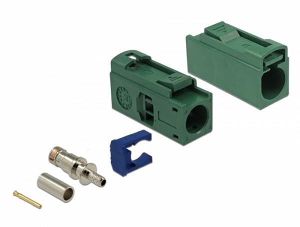 FAKRA E Buchse 25 mm (lang) zum Crimpen, Delock® [89689]