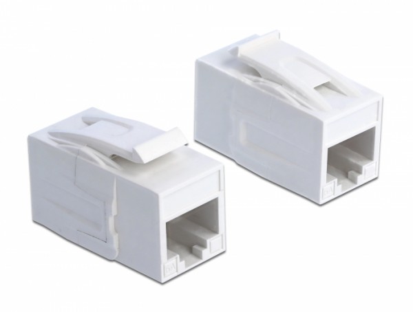Keystone Modul RJ45 Buchse an RJ45 Buchse Cat.6A UTP weiß, Delock® [86299]