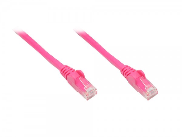 Patchkabel, Cat. 6, U/UTP, magenta, 20m, Good Connections®