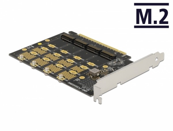 PCI Express x16 Karte zu 4 x intern NVMe M.2 Key M - Bifurcation, Delock® [89017]