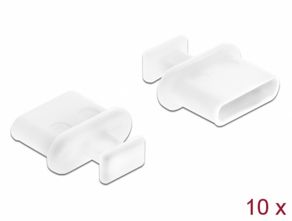 Staubschutz für USB Type-C™ Buchse mit Griff 10 Stück weiß, Delock® [64094]