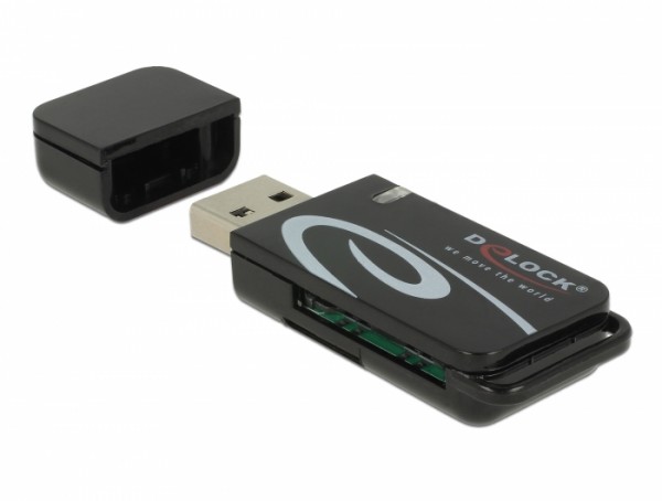 Mini USB 2.0 Card Reader mit SD und Micro SD Slot, Delock® [91602]
