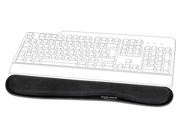 Handgelenkauflage für Tastatur / Notebook schwarz, Delock® [12558]